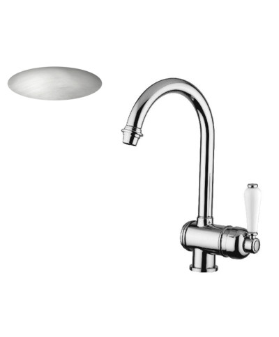 Armando Vicario 400171-101921VA Mitigeur évier à bec col de cygne nickel mat