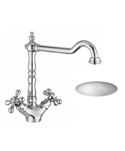 Armando Vicario 400097-101910VA mélangeur évier à bec s/colonne nickel mat