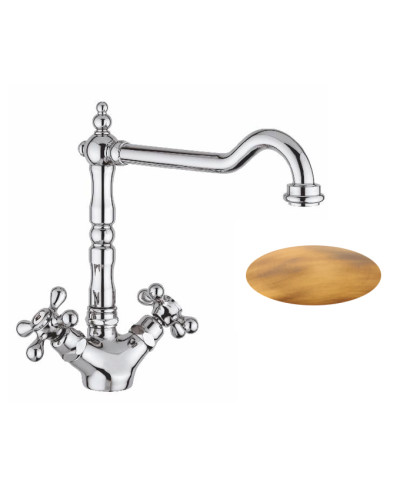 Armando Vicario 400097-101910VO mélangeur évier à bec s/colonne bronze