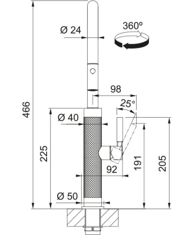 Franke Mythos Masterpiece 115.0711.554 - 301049 mitigeur évier mousseur extractible inox