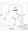 Franke Kubus 115.0529.207 - 301871  mitigeur évier mousseur extractible inox