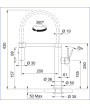 Franke Pescara 115.0545.136 - 301880 mitigeur évier à douchette sur flexible Noir mat