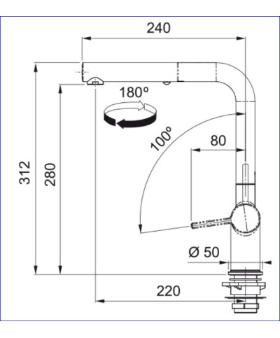 Franke Active 115.0653.382 - 301007 mitigeur évier bec extractible Noir mat