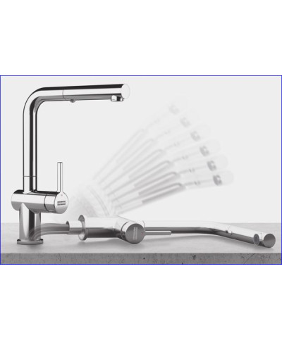 Franke Active Window 115.0653.391 - 301025 mitigeur évier à bec extractible spécial fenêtre inox