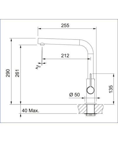 Franke Neptune Evo 115.0373.928 - 301774 mitigeur évier bec mobile Chrome