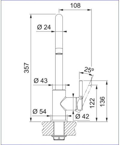 Franke Lina 115.0693.228 - 301943 mitigeur évier bec extractible Chrome