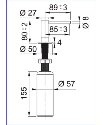 Franke Atlas 112.0717.104 - 302162 Distributeur savon PVD Cuivre