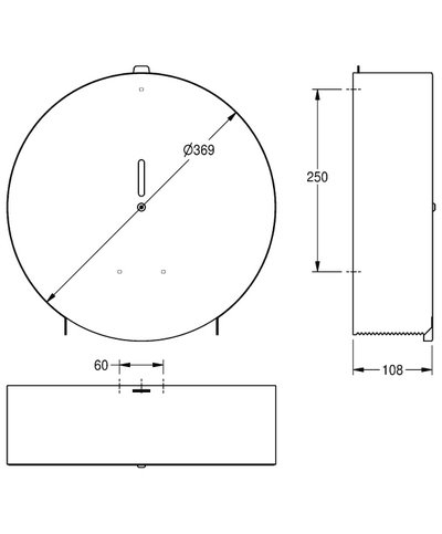 Kwc Rodan CHRX670 - 2000057141 Distributeur de rouleau wc 350mm mural inox