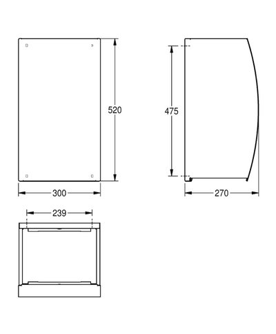Kwc Stratos STRX605 - 2000057228 Poubelle murale inox
