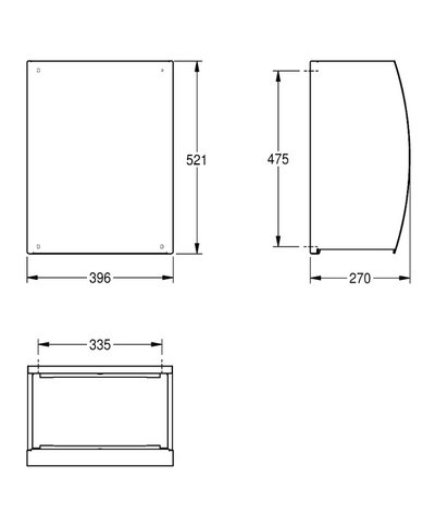 Kwc Stratos STRX607 - 2000057230 Poubelle murale 45L inox