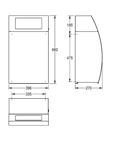Kwc Stratos STRX608 - 2000057231 couvercle pour poubelle FR.strx607 inox