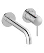 Damixa Merkur146260000 façade mitigeur lavabo à encastrer + bec 180 mm chrome