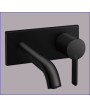 Kwc Bevo 11.422.033.176 - 125022 façade mitigeur lavabo à encastrer + bec 175 noir mat