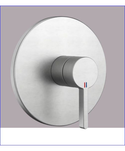 Kwc Bevo 21.424.500.177 - 125052 façade mitigeur douche à encastrer Brushed steel