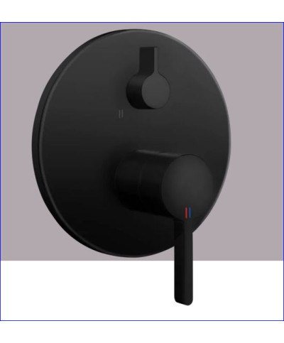 Kwc Bevo 20.424.500.176 - 125027 façade mitigeur douche à encastrer + inverseur noir mat