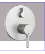 Kwc Bevo 20.424.510.177 - 125055 façade mitigeur douche à encastrer + inverseur + disconnecteur brushed steel