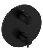 Damixa Silhouet 767066100 façade mitigeur thermo + inverseur à encastrer Noir mat