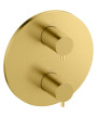 Damixa Silhouet 767067900 façade mitigeur thermo + inverseur à encastrer PVD Laiton mat
