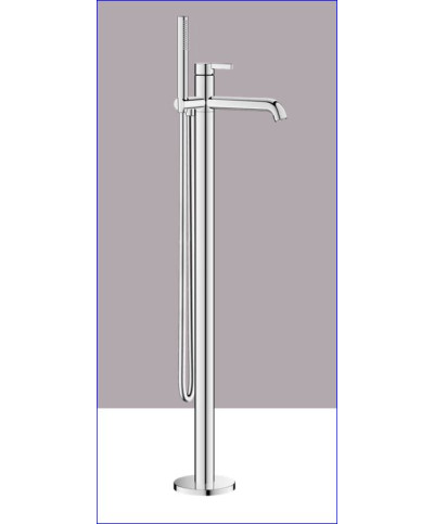 Kwc Bevo 20.421.093.000 - 124791 mitigeur bain-douche au sol + set douche chrome