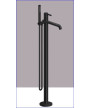 Kwc Bevo 20.421.093.176 - 125030 mitigeur bain-douche au sol + set douche Noir mat
