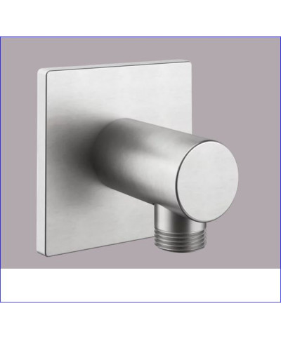 Kwc Coude mural rosace carrée Brushed steel - 26.000.611.177 - 125069
