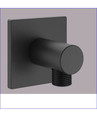 Kwc Coude mural rosace carrée noir mat - 26.000.611.176 - 125549