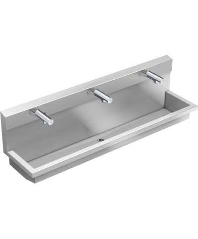 Kwc Planox PL18UEM - 3600004044 Unité de lavage avec 2 robinets électroniques sur batterie inox