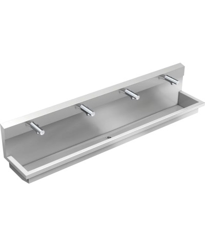 Kwc Planox PL24UEM - 3600004045 Unité de lavage avec 4 robinets électroniques sur batterie inox