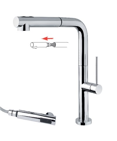 Armando Vicario 400076-D21715CR mitigeur évier mousseur extract  chrome