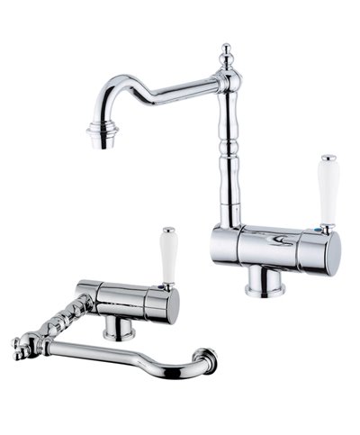 Armando Vicario 400172-10205CR Mitigeur évier Retro spec  fenêtre à bec chrome