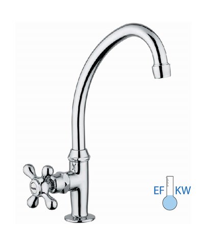 Armando Vicario 400336-157028CO robinet pilier à croisillon - eau froide chrome