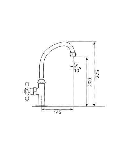 Armando Vicario 400336-157028CO robinet pilier à croisillon - eau froide chrome