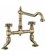 Armando Vicario 400161-100479VO Mélangeur évier 2trous à bec + colonnettes excentrées bronze