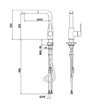 Gattoni 0570PC-373710CO mitigeur évier à douchette chrome