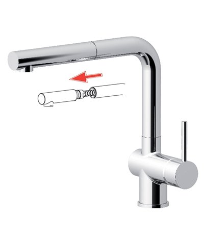 Gattoni 0405PC-373719CO mitigeur évier à douchette chrome