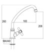 Gattoni 509010-373030CO robinet lave-mains + bec mobile chrome