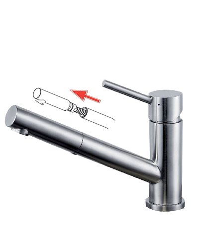 Inox 111519X mitigeur évier à douchette inox