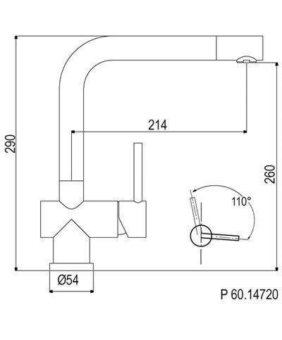 Inox 113329X mitigeur évier à bec inox