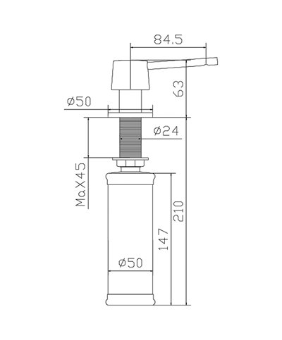 Inox 11DS1519X Distributeur savon inox