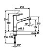 Kwc Ava 10 191 033 127FL - 122945 mitigeur évier à douchette steel