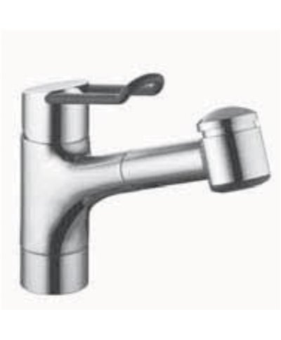 Kwc VitaPro 10 291 033 000 - 123032 mitigeur évier à douchette + levier ouvert chrome