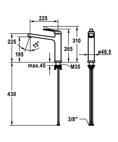 Kwc Domo6 10 661 043 000FL - 124920 Mitigeur évier spec  fenêtre bec chrome