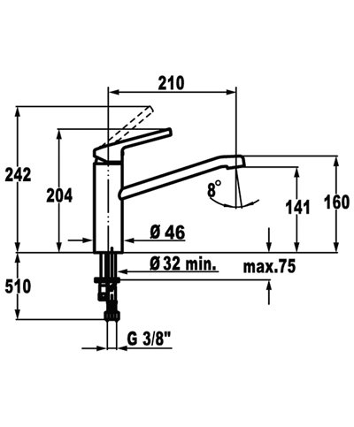 Kwc LunaE 10 891 022 000FL - 115 0483 403 mitigeur évier bec mobile chrome