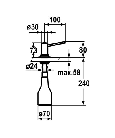 Kwc Primo Z 536 109 000 - 536109 Distributeur savon chrome