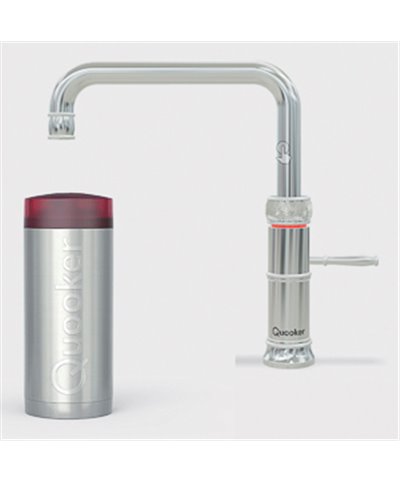 Quooker 22+CFSCHR Réservoir COMBI+ et robinet eau bouillante Classic Fusion Square chromé
