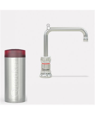 Quooker 22+CNSCHR Réservoir COMBI+ et robinet eau bouillante Classic Nordic Square chromé
