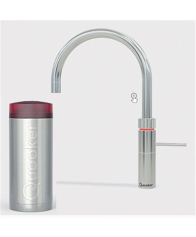 Quooker 22+FRCHR Réservoir COMBI+ et robinet eau bouillante Fusion Round chromé