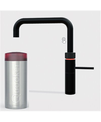 Quooker 22+FSBLK Réservoir COMBI+ et robinet eau bouillante Fusion Square Black