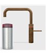 Quooker 22+FSPTN Réservoir COMBI+ et robinet eau bouillante Fusion Square laiton patiné