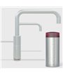 Quooker 22+NSRVSTTRéservoir COMBI+ et robinet eau bouillante Nordic Square Twintaps acier inoxydable